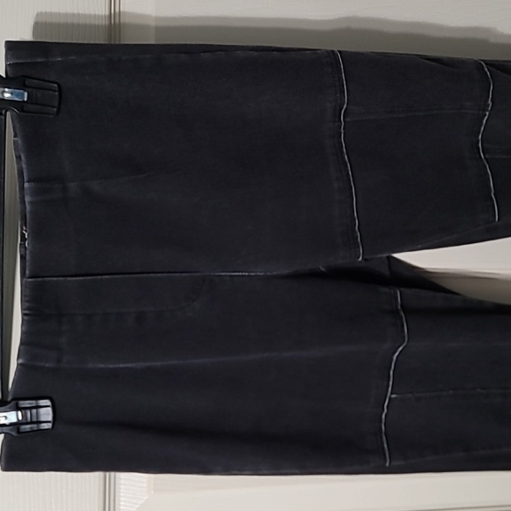 LIOR Paris 'Star' Faded Black Raw Hem Patchwork Jean-ish Leggings Women's 4 - Picture 5 of 10